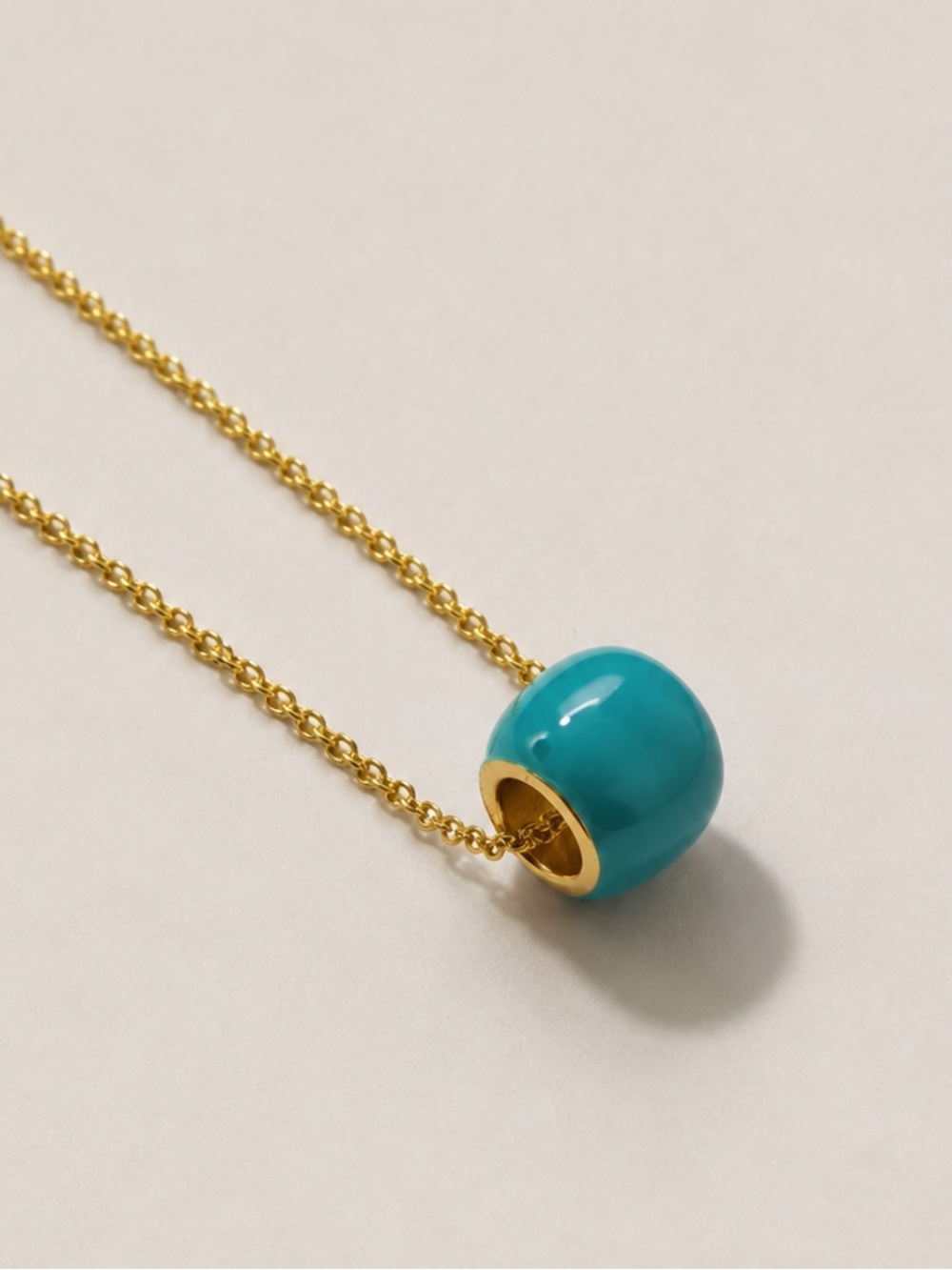 New! Preppy Colorful Blue Bead Gold Necklace NWOT 5067